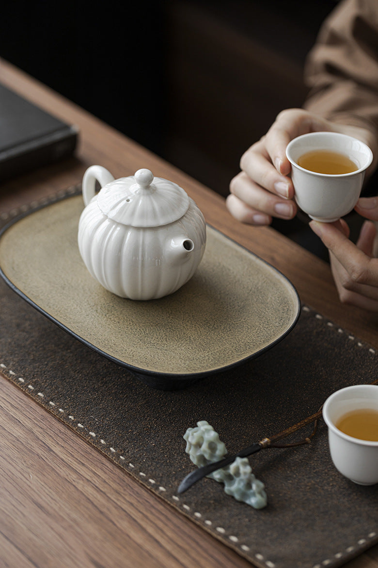 Gohobi Japanese-style Ash Glaze Handmade Ceramic Teapot