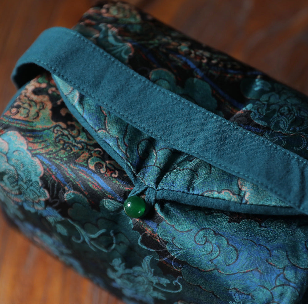 Grand sac de voyage pour le rangement des théières à motif de nuages de Gohobi