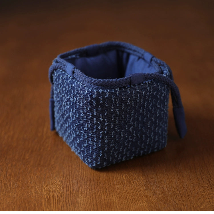 Gohobi Denim Small Teaware Storage Travel Bag Shifuku