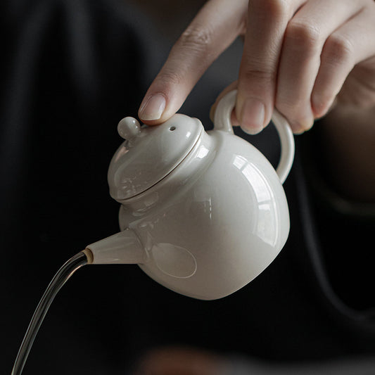 Gohobi Japanese Grass Ash Glaze Handmade Teapot