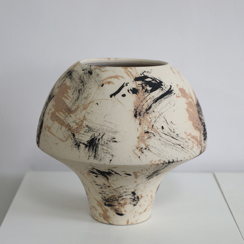 Gohobi Original Oil Painting Designer Ceramic Vase