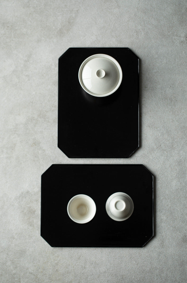 Plateau rectangulaire en fer noir style japonais Gohobi Wabi-Sabi 008