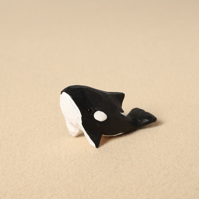 Gohobi Hand-Carved Wooden Whale and Dolphin