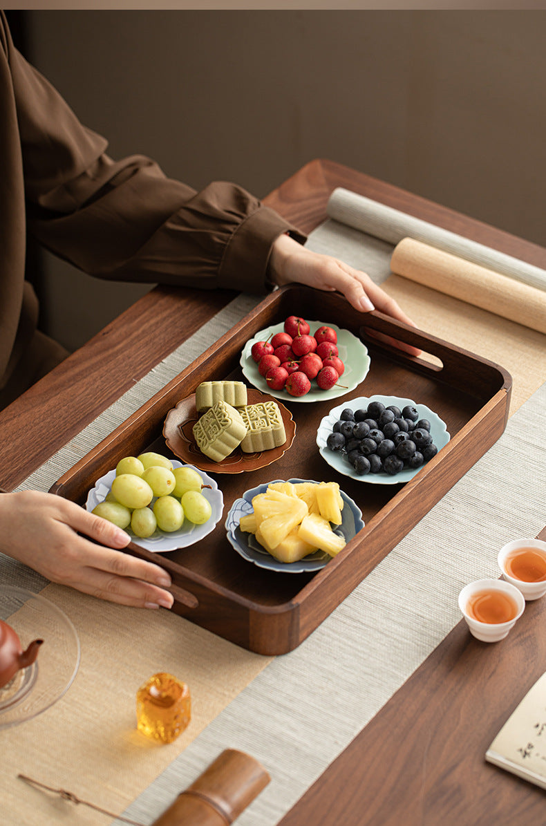 Gohobi Traditional Japanese Glazed Fruit Nuts Small Plate - Lotus 013