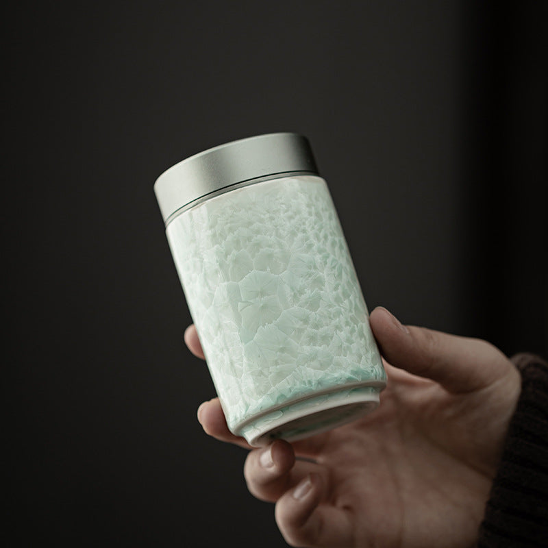Bocal de rangement en cristal émaillé Gohobi 001