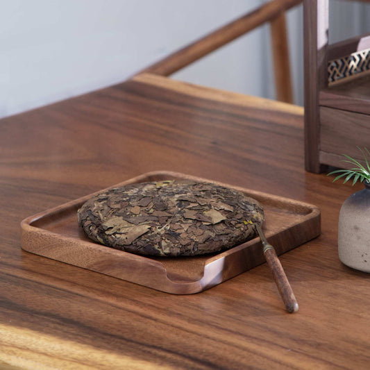 Gohobi South American Walnut Wood Tea Divider Tray