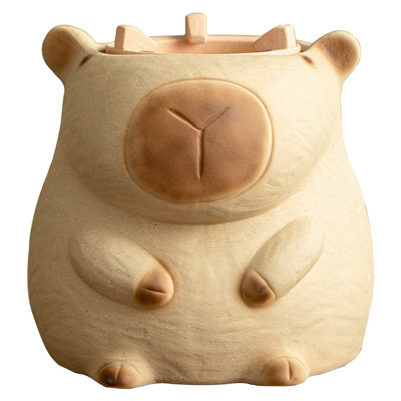 Gohobi Traditional Teapot and Stove Set 002 Capybara