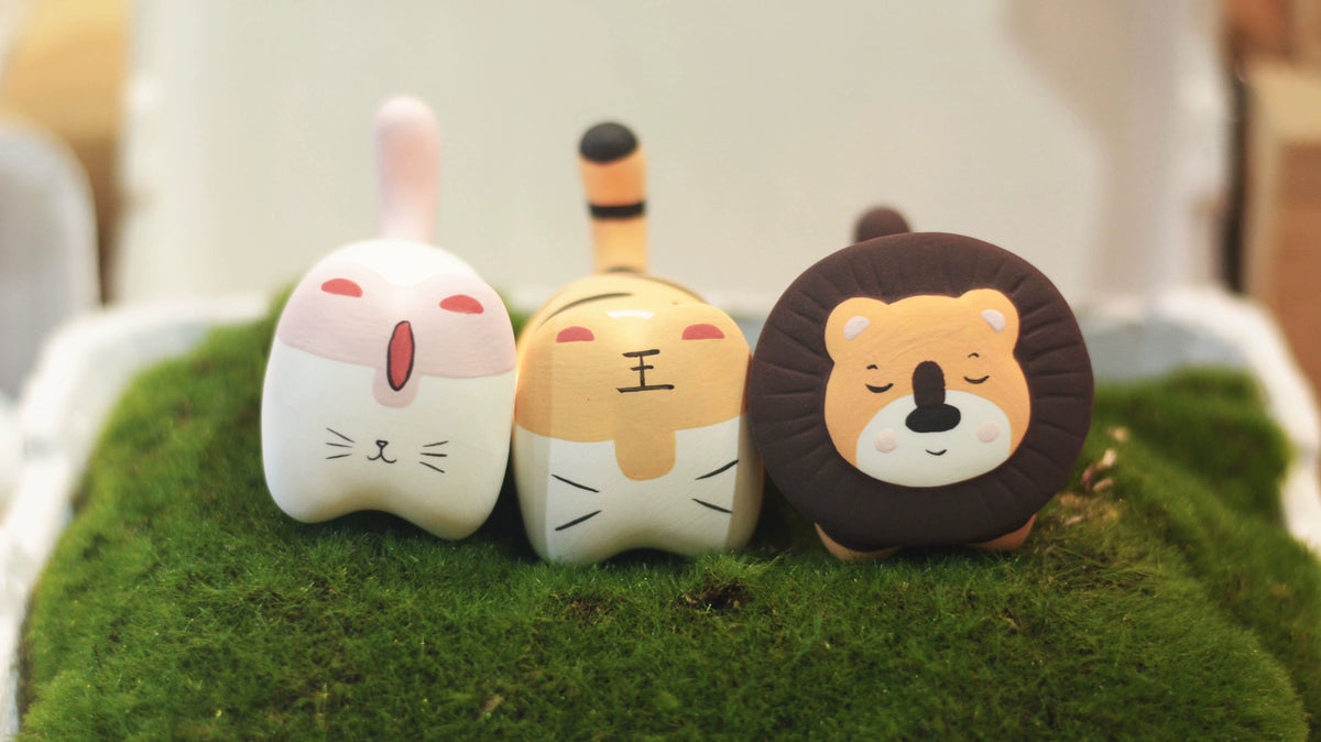 Gohobi x Little Diary Handmade Ceramic Lion Tiger Leopard