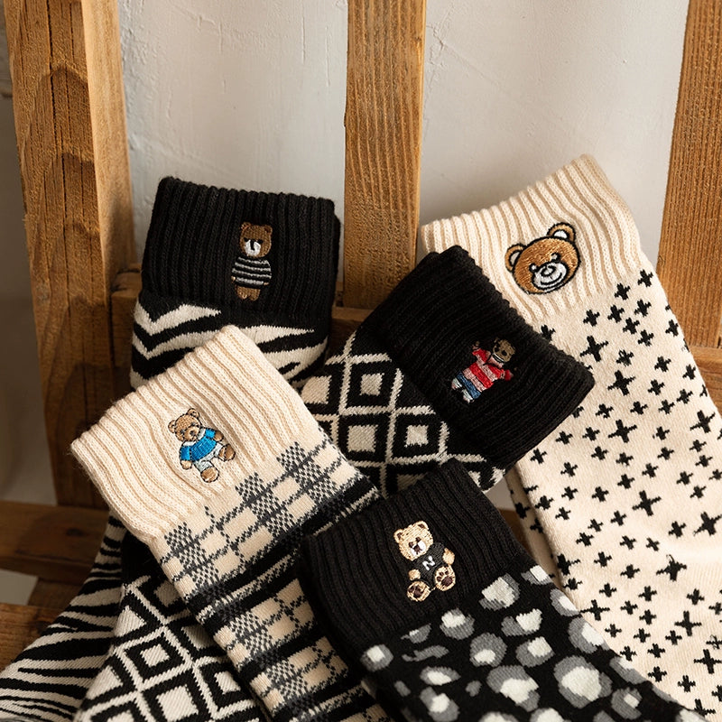 Chaussettes à motif animalier Gohobi Black Bear