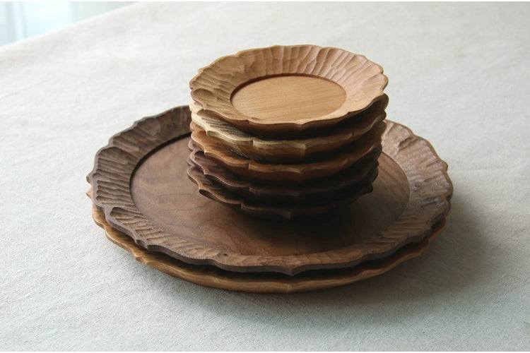 Gohobi Handcrafted Solid Wooden Lace-Edge Tray