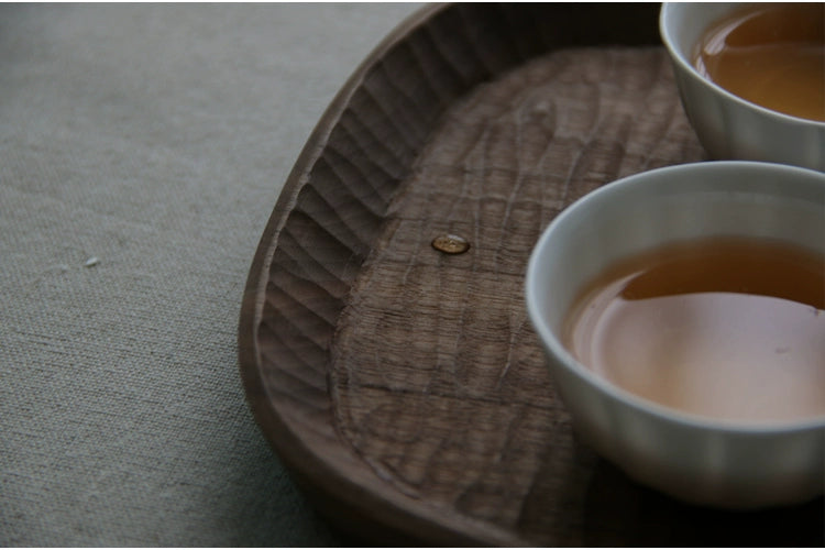 Gohobi Japanese Handcrafted Solid Wood Serving Tray