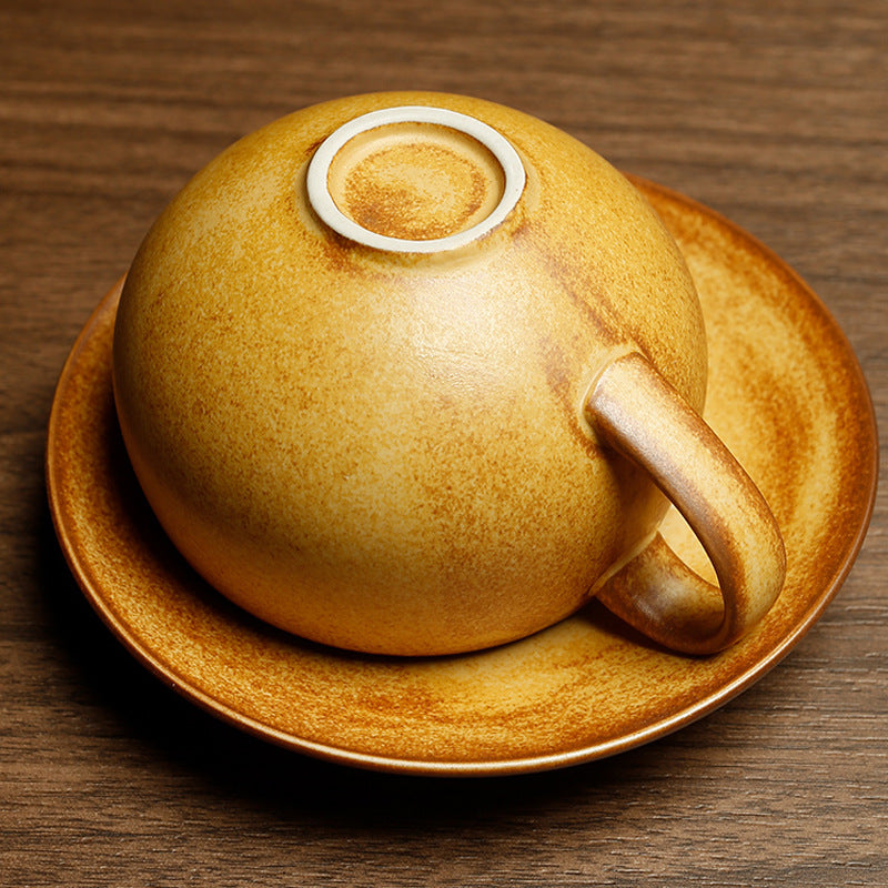 Gohobi Tasse à café japonaise faite à la main avec soucoupe 007