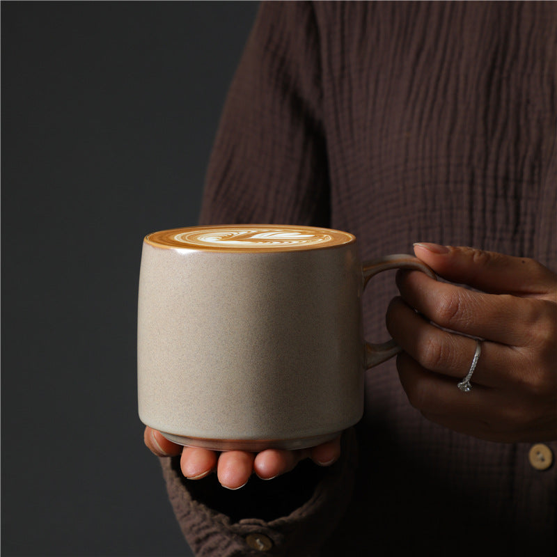 Gohobi Handmade Nordic Ceramic Coffee Mug – 440ml Colourful Retro Cup