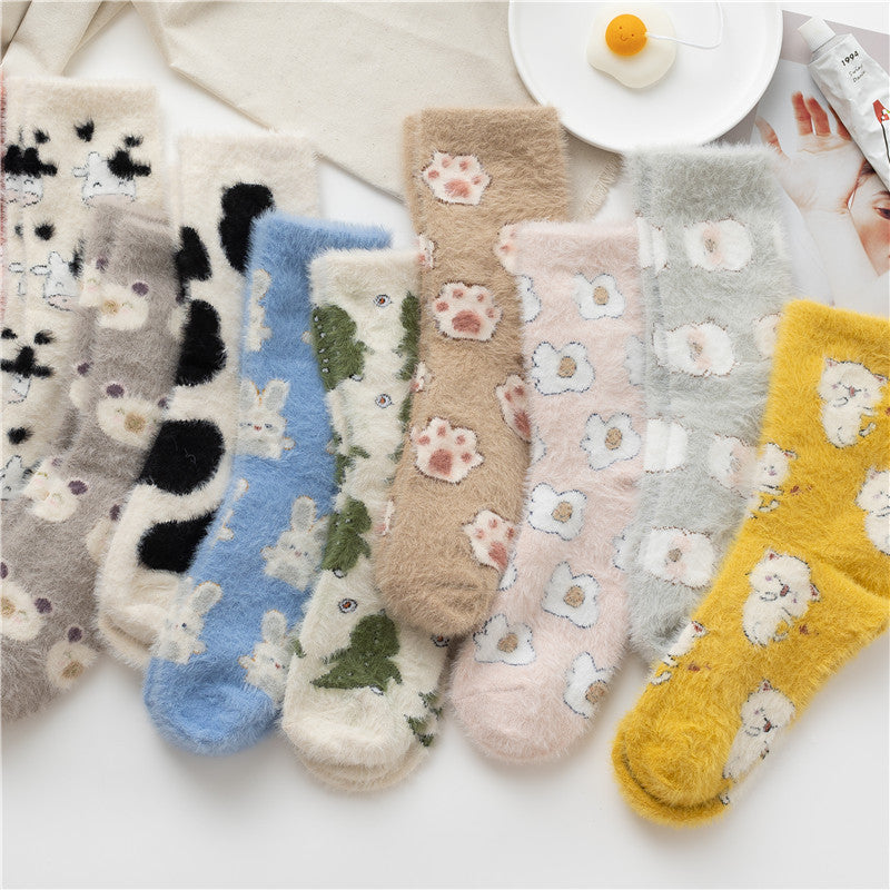 Chaussettes polaires Gohobi avec animaux mignons