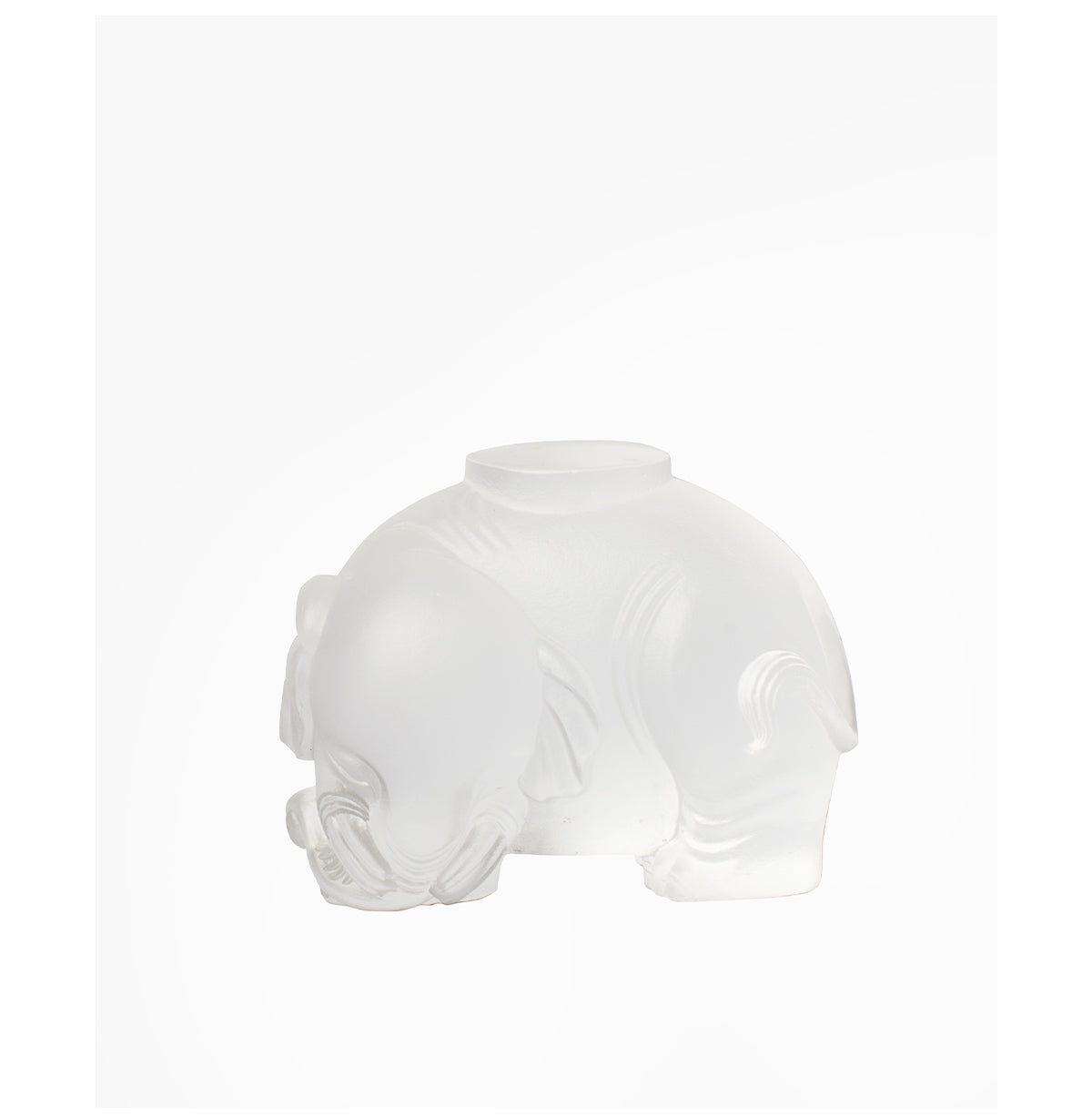Porte-stylo en verre coloré en forme d'éléphant en pate de verre Gohobi