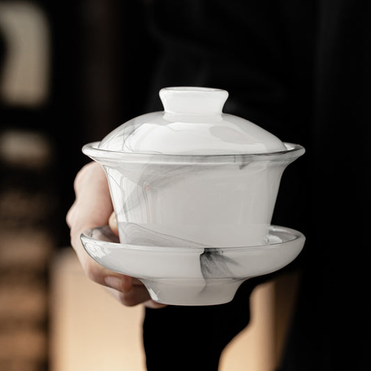 Gohobi Ancient Glazed Three-Talented Cover Gaiwan