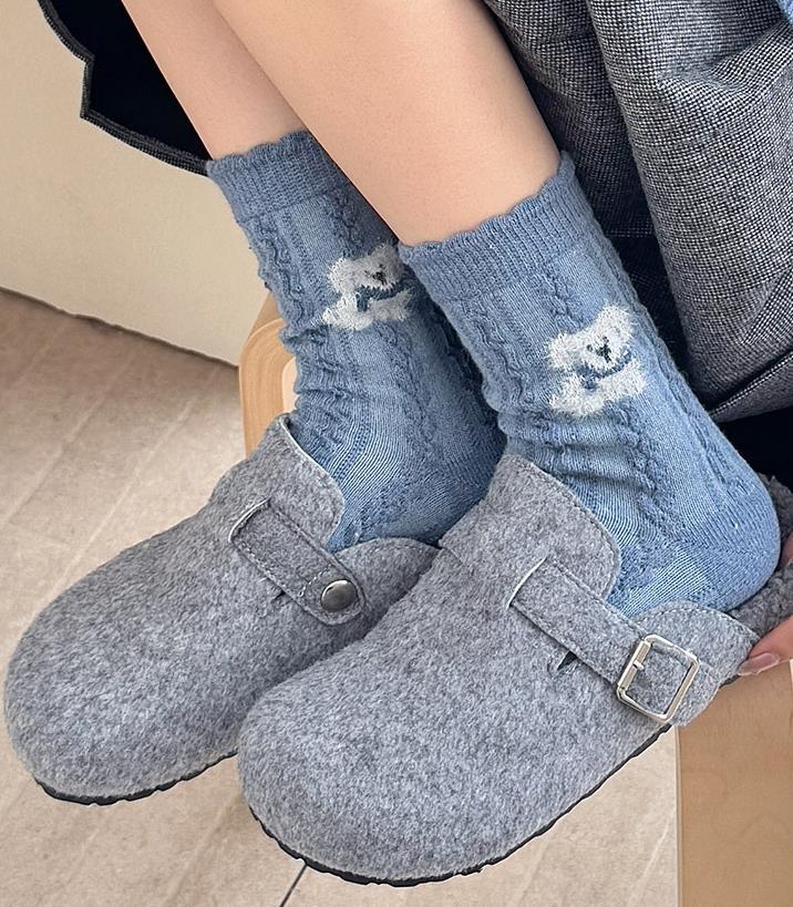 Gohobi Blue-Grey Puppy Women Socks