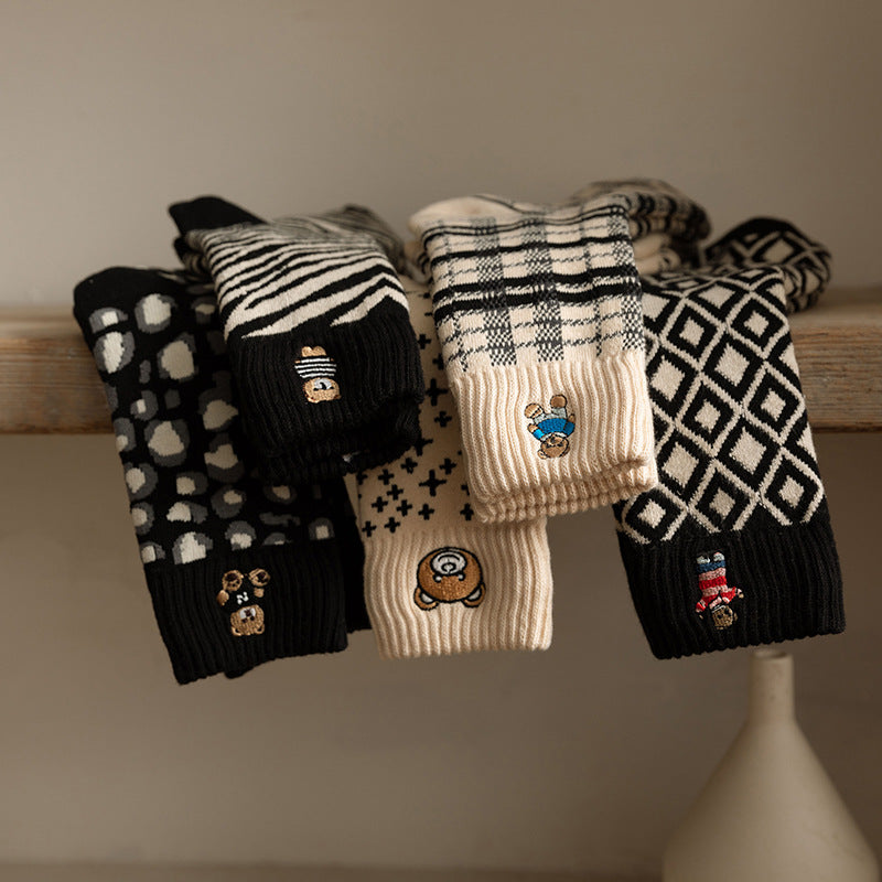Chaussettes à motif animalier Gohobi Black Bear