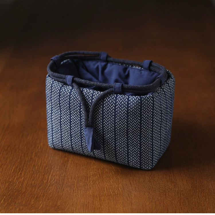 Gohobi Denim Medium Teaware Storage Travel Bag Shifuku