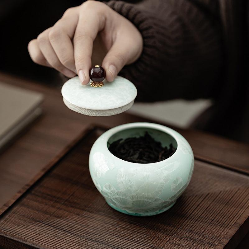 Gohobi Crystal Glazed Storage Jar 002