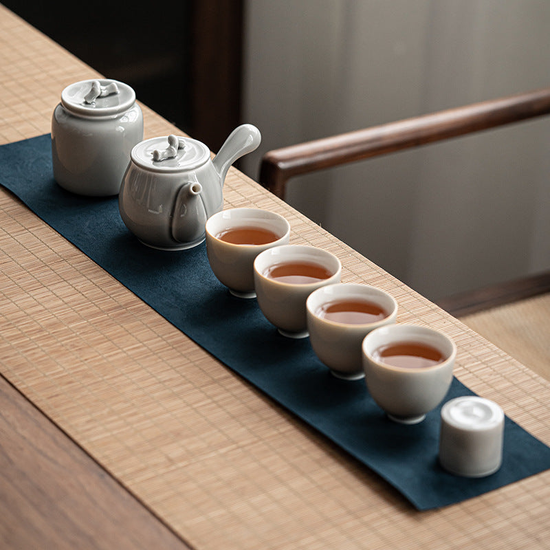 Service à thé gris glacé de style japonais Gohobi 002
