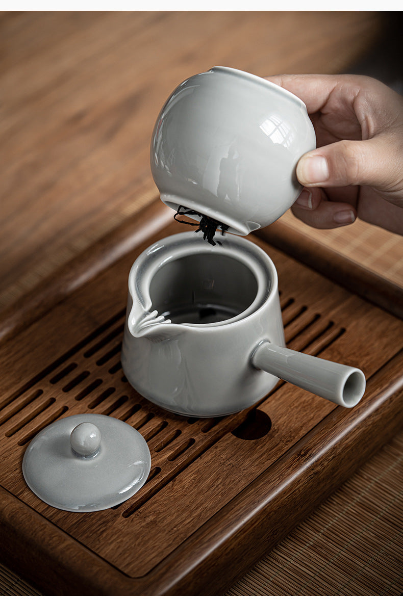 Service à thé gris glacé de style japonais Gohobi 002