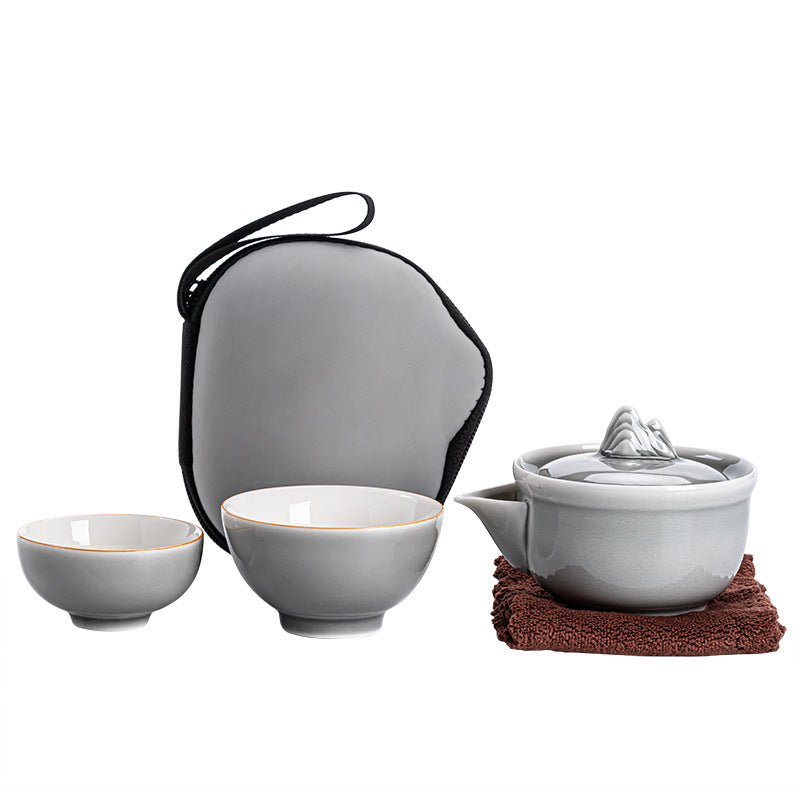 Gohobi Japanese Style Ice Grey Gaiwan Tea Set 004