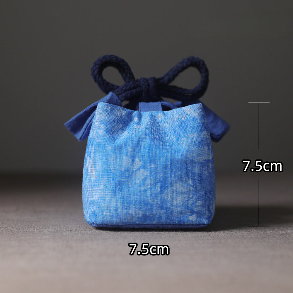 Gohobi Dyed Fabric Teaware Storage Travel Bag Shifuku