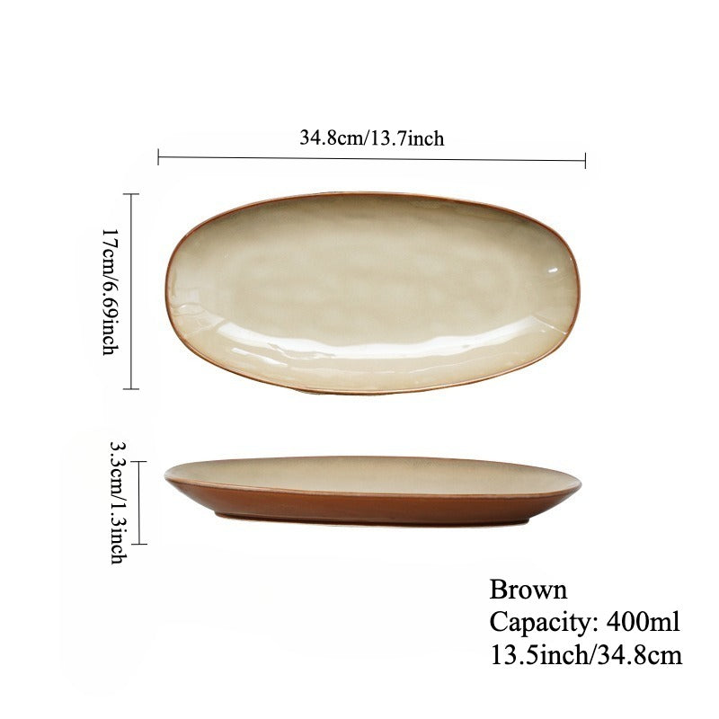 Gohobi Kiln-Change Oval Plate