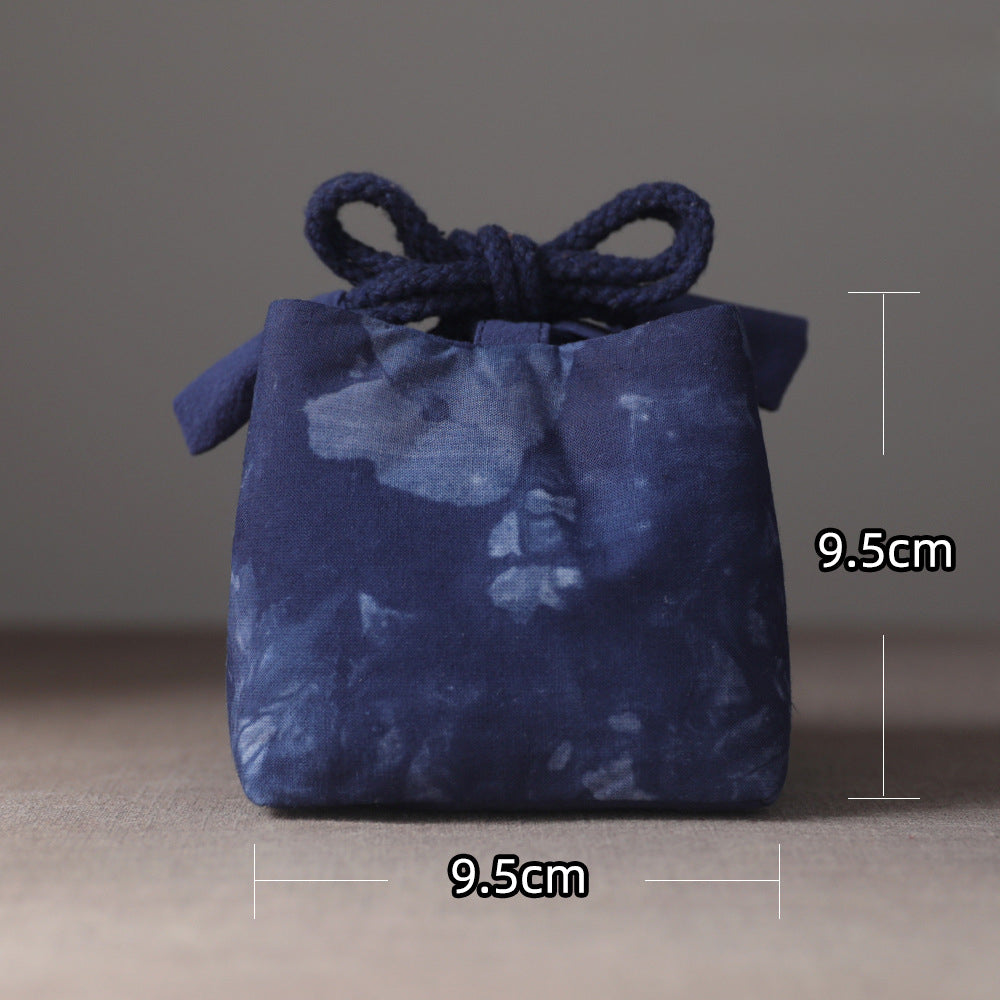 Gohobi Dyed Fabric Teaware Storage Travel Bag Shifuku