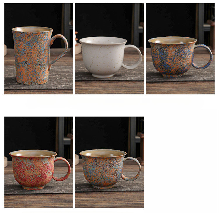 Tasse à café japonaise Gohobi émaillée à bulles faite à la main