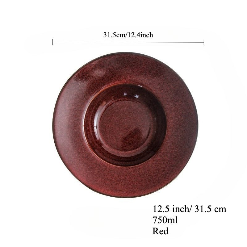 Gohobi Kiln-Glazed Straw Hat Plate