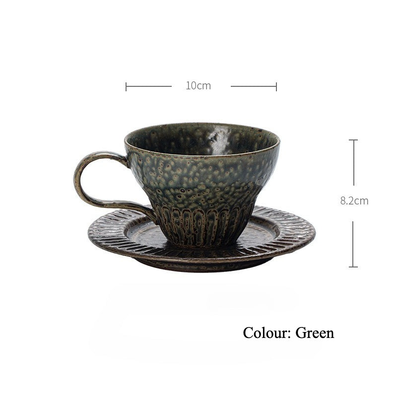 Gohobi Japanese Retro Coffee Cup and Saucer Set