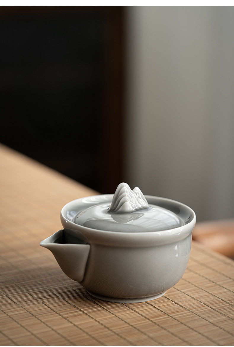 Gohobi Ice Gray Glaze Hand Teapot