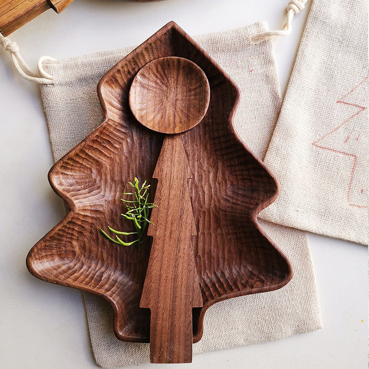 Cuillère en bois faite à la main en forme d'arbre Gohobi 004