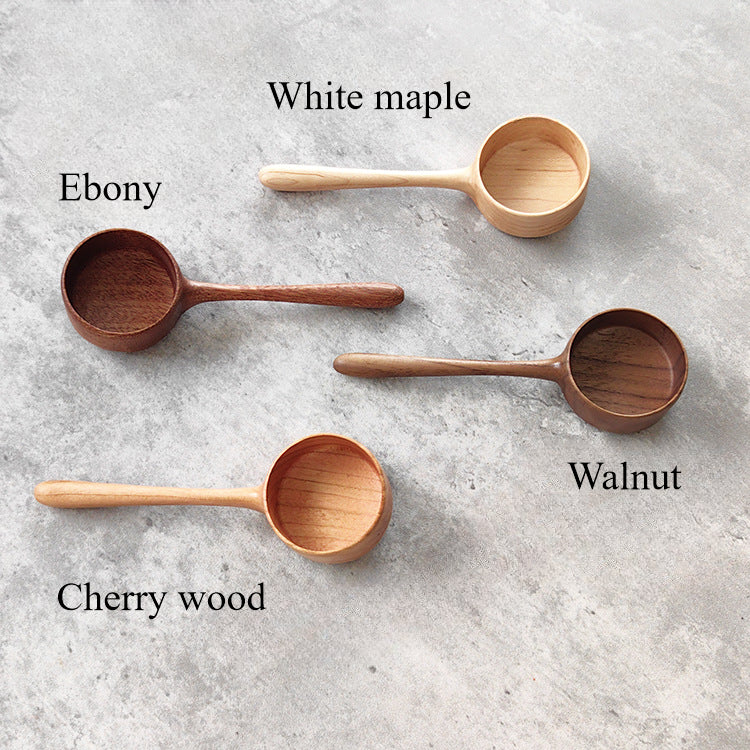 Cuillère doseuse à grains de café en bois faite main Gohobi 003