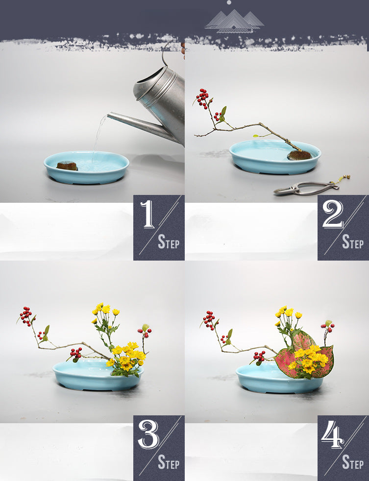 Grand vase Gohobi Ikebana de style japonais 009