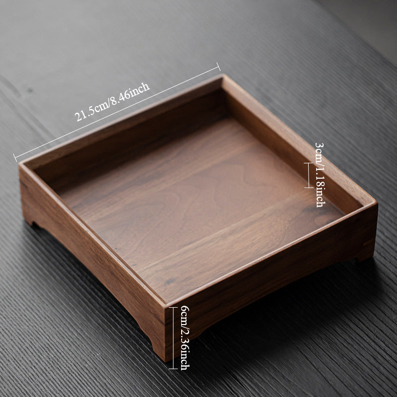 Plateau de service en noyer Wabi-Sabi de style japonais Gohobi 010