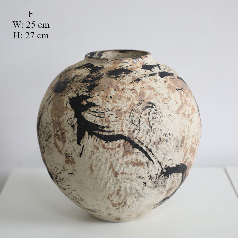 Gohobi Original Oil Painting Designer Ceramic Vase