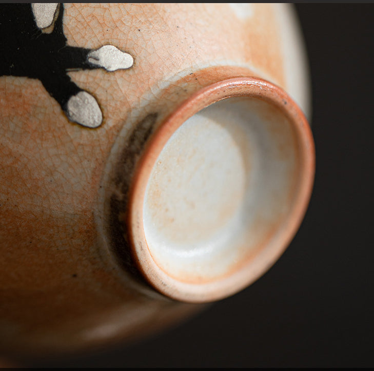 Gohobi Handmade Black Ink Hand-painted Cat Gaiwan 001