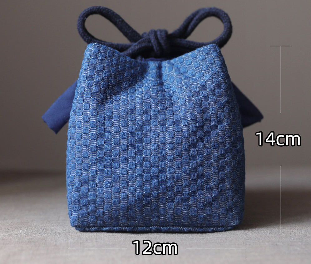 Gohobi Denim Large Teaware Storage Travel Bag Shifuku