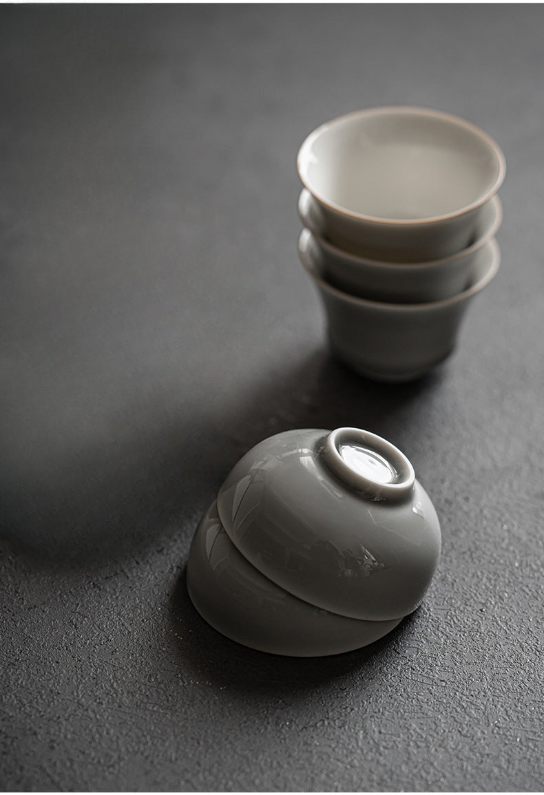 Service à thé gris glacé de style japonais Gohobi 002