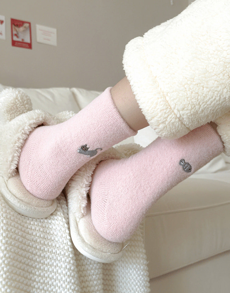 Chaussettes en velours à motif dessin animé japonais Gohobi