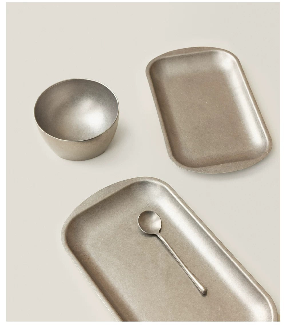 Gohobi Retro 304 Stainless Steel Rectangular Serving Tray