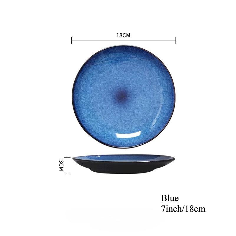 Gohobi Kiln-Change Ceramic Flat Dining Plate