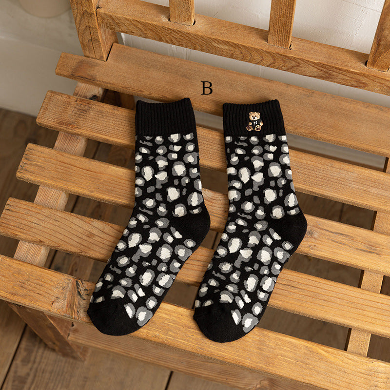 Chaussettes à motif animalier Gohobi Black Bear