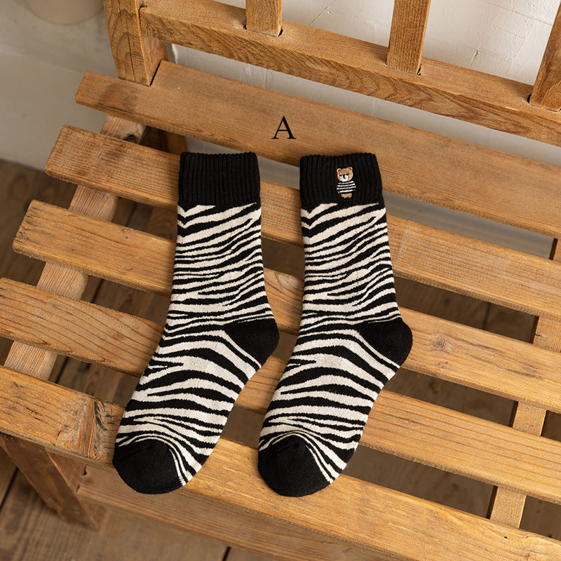 Chaussettes à motif animalier Gohobi Black Bear