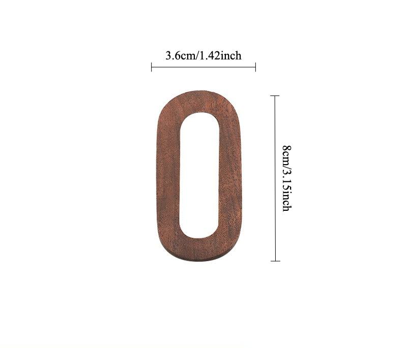 Gohobi Walnut Wood Number Wall Decor
