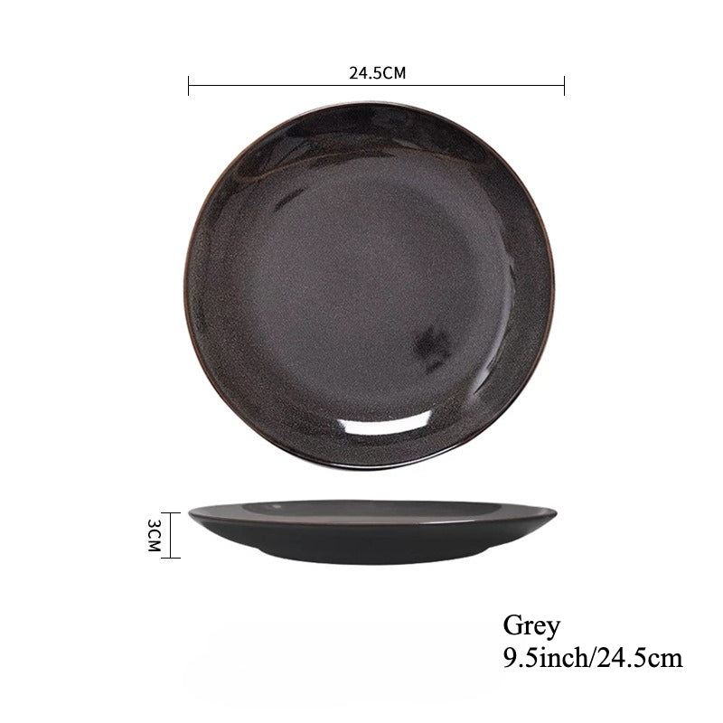Gohobi Kiln-Change Ceramic Flat Dining Plate