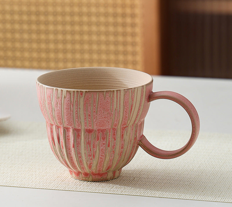 Gohobi Tasse à café japonaise faite à la main avec soucoupe 010